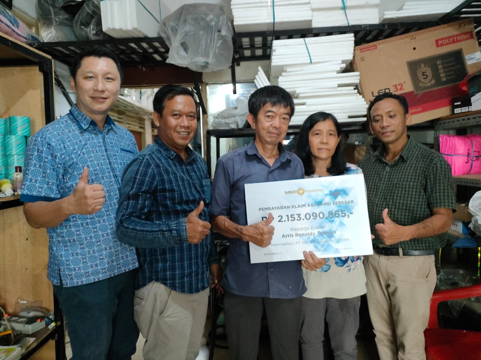 Penyerahan Simbolis Pembayaran Klaim Asuransi Properti (Kebakaran)